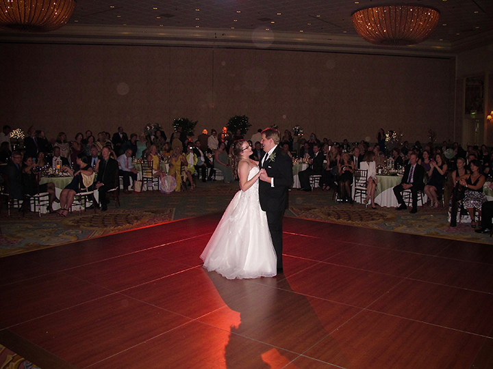 Wedding Reception couple at Walt Disney World's Grand Floridian Ballroom