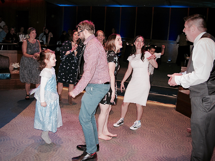 The bride dances with her guests at this secret Walt Disney World Reception Location