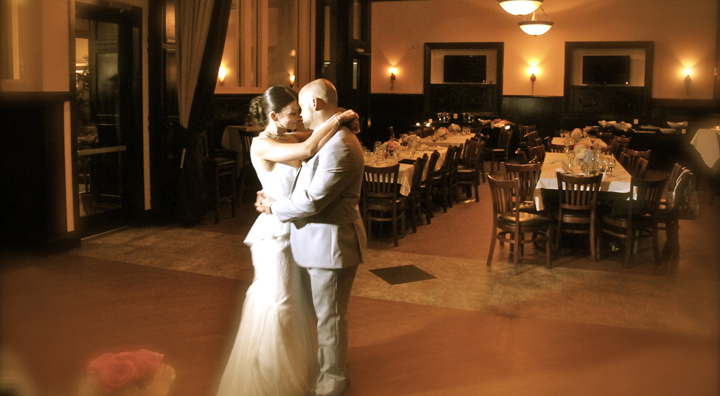 The Last dance of the wedding reception in 310 Lakeside's private banquet room.