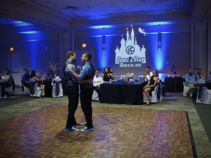 Orlando same-sex wedding couple Ryan and Daniel celebrate their First Dance together.