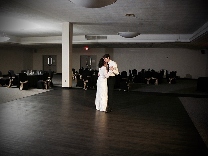 The wedding couple share the dance floor with Cocoa DJ Chuck Johnson.