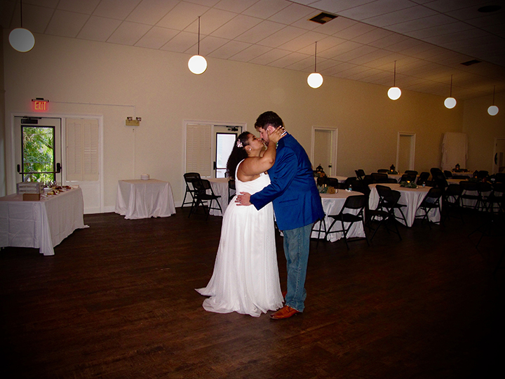 The bride and groom share a private last dance at this Winter Park Mead Gardens Wedding.