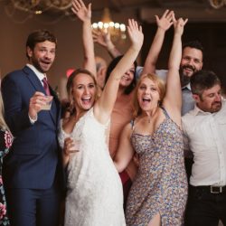 Cypress Creek Farmhouse Wedding with guests dancing at the reception