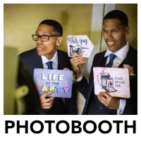 orlando wedding djs providing a digital photobooth for guests at a reception