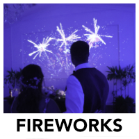orlando wedding dj projects a Last dance finale of projected digital fireworks inside a ballroom