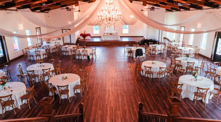 interior photo of the ballroom at the Sterling Event Venue