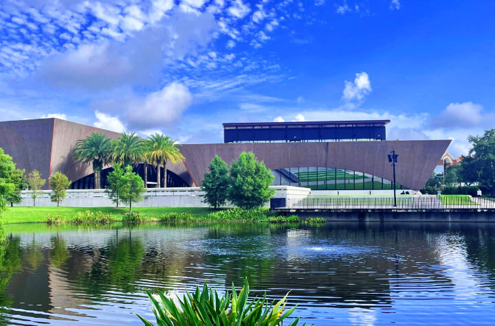 exterior view of the Winter Park Events Center Wedding Venue
