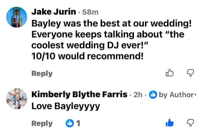 this is an image of a r0 star review for DJ Bayley